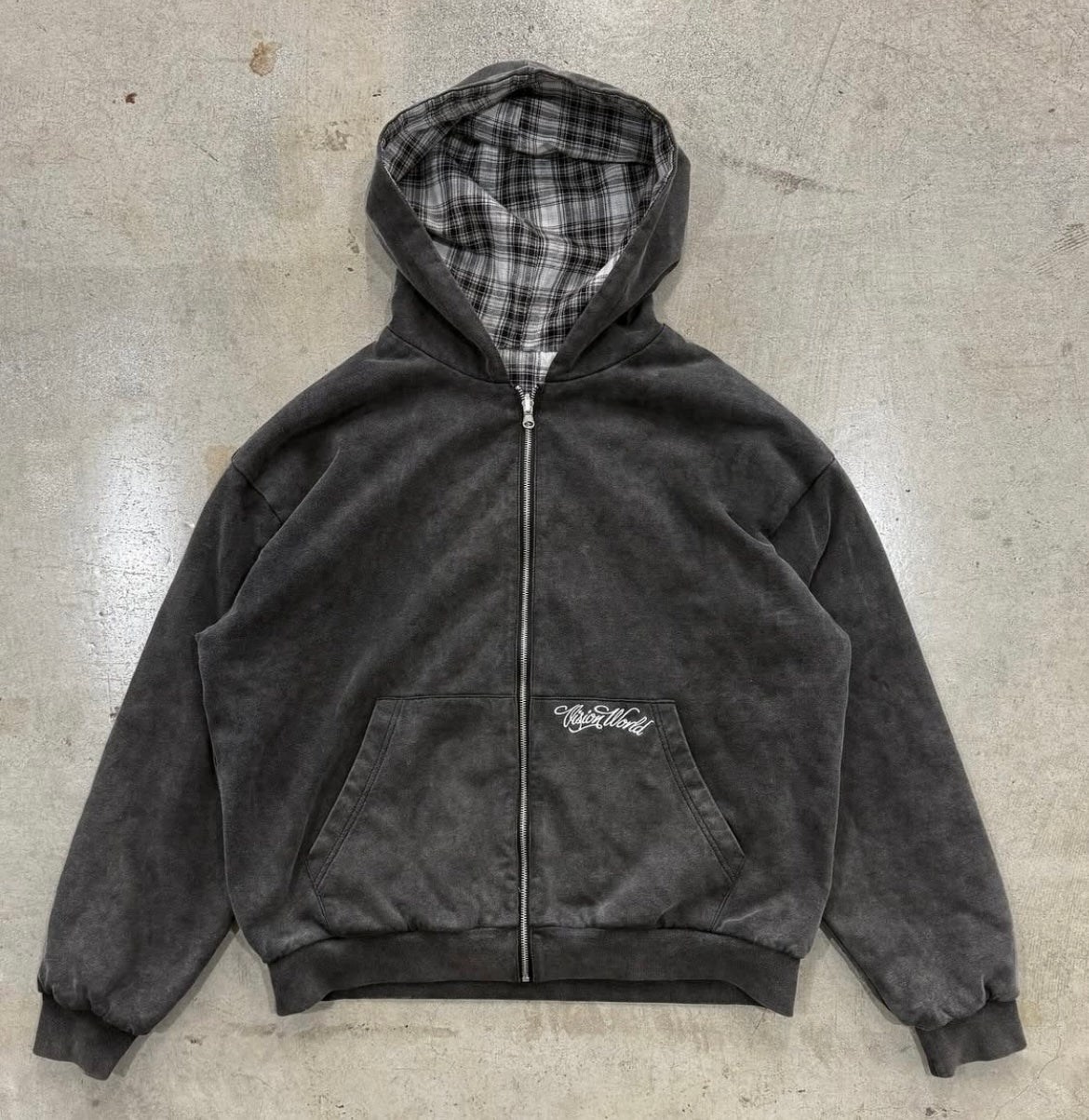 GERY/BLACK 2-SIDED ZIPPER
