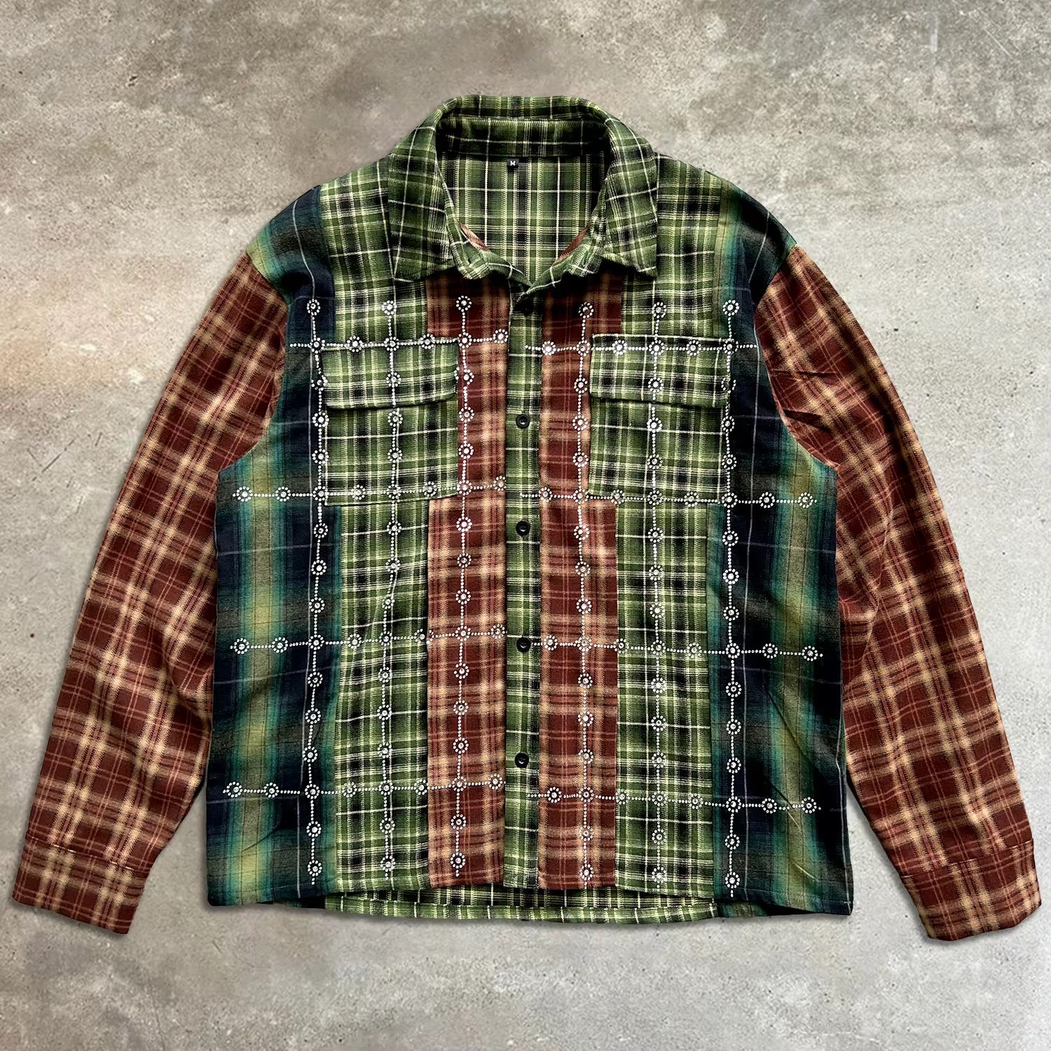 GREEN/ORANGE FLANNEL